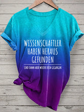 Damen Lustiger Spruch Wissenschaft ler Bachelor Master Frauen Bedrucktes T-Shirt mit V-Ausschnitt zartstils